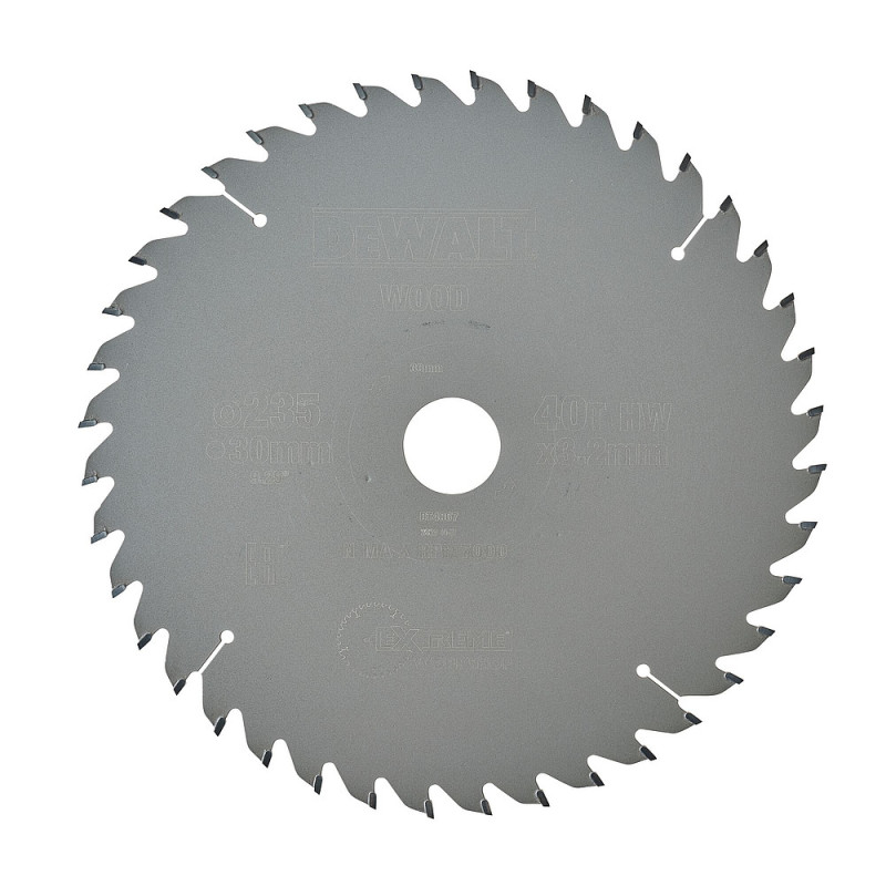 Lame de scie circulaire 235 x 30mm. 40 dents. ATB-coupe fine. angle d'attaque 10