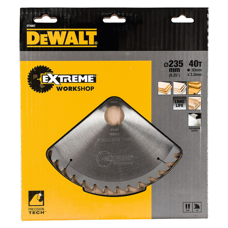 Lame de scie circulaire 235 x 30mm. 40 dents. ATB-coupe fine. angle d'attaque 10