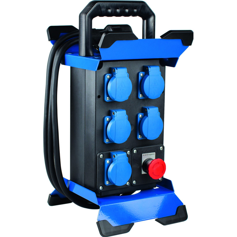 Coffret de chantier IP44 - 5 prises de courant NF à clapet