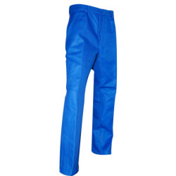 PANTALON BLEU COTON T36 CLOU