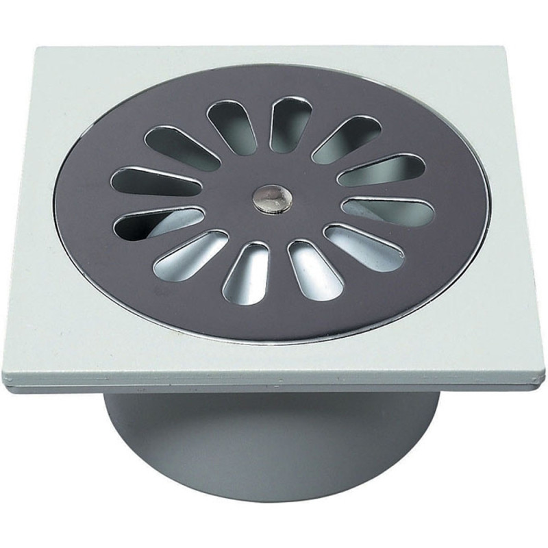 BONDE SOL 10X10CM GRILLE INOX