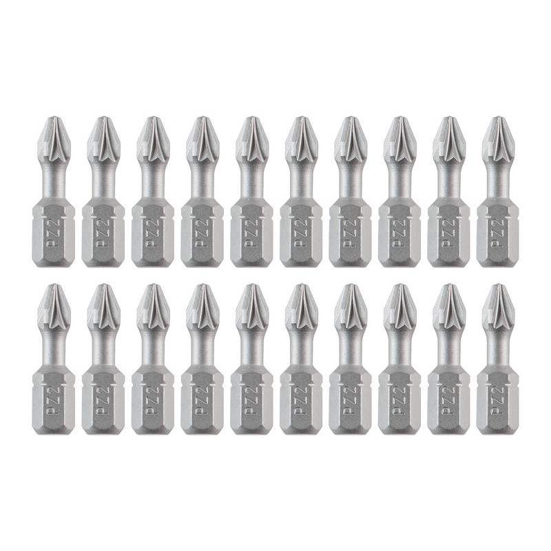 Boîte 5 embouts de vissage - qualité torsion - Embout Pozidriv - 25 mm - PZ3