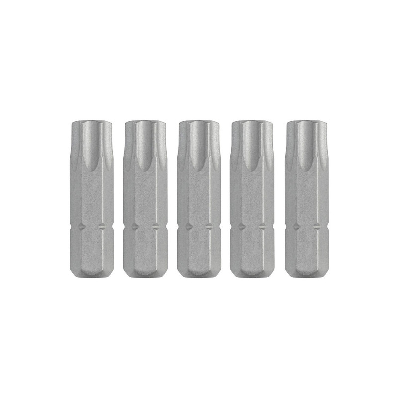 Boîte 5 embouts de vissage - qualité torsion - TORX 25 mm - T40