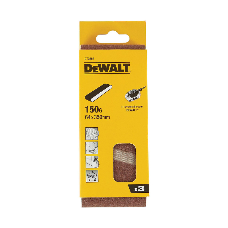 Abrasif pour ponceuses à bande compacte grain 150 64 x 356 mm
