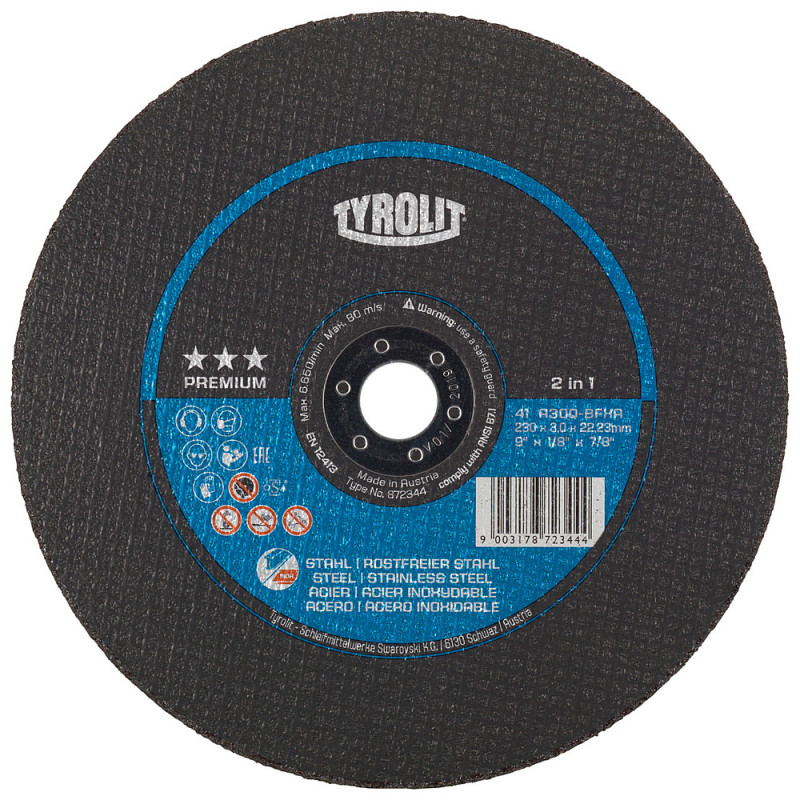 Disque à tronçonner 41F 230x3x22.23 A30Q-BFXA