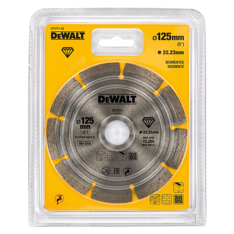 Disque fritté segmenté pour matériaux de construction-béton 125 x 22.2 mm
