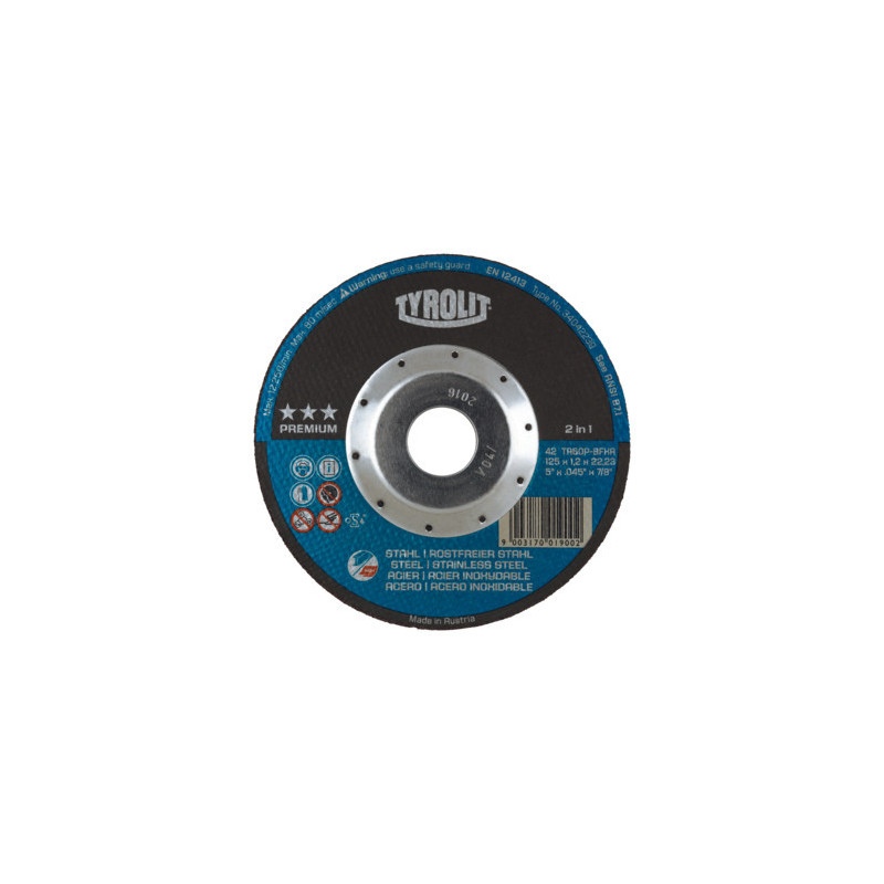 Disque à tronçonner 41F 125x1x22.23 A60Q-BFKA