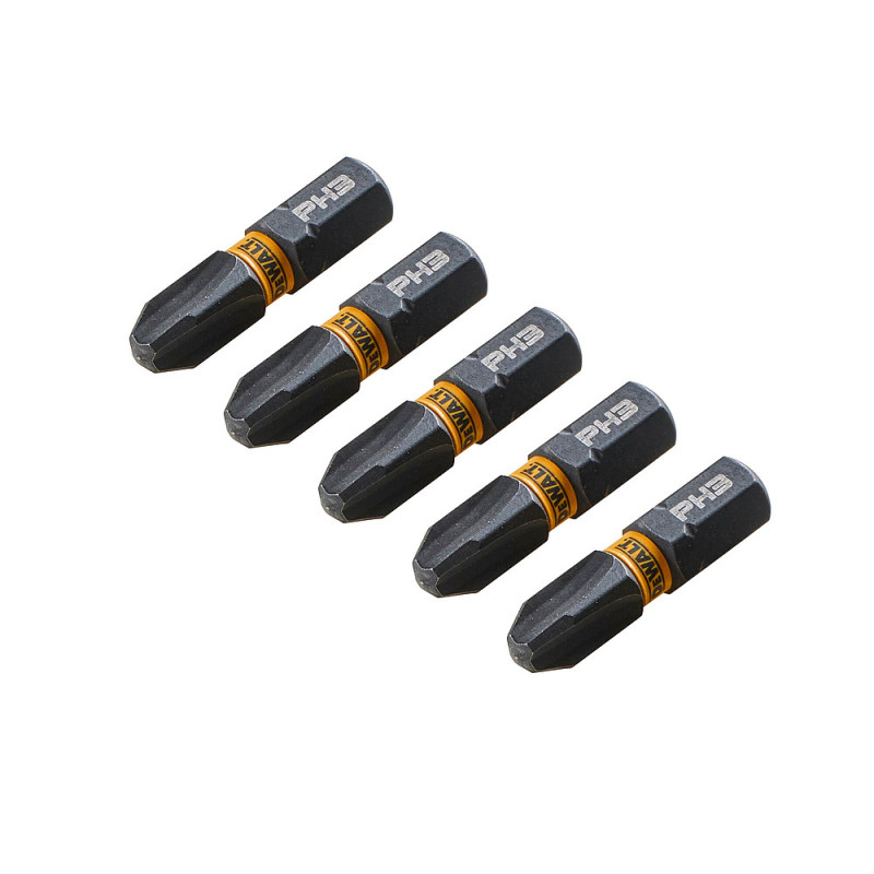 Boîte 5 embouts de vissage Extreme Impact Torsion - Embout Impact Torsion Philips - 25 mm - PH3