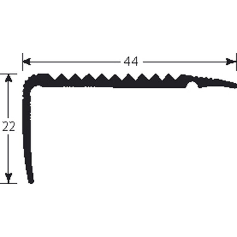 NEZ DE M. ALU 44X22X3000 A COL