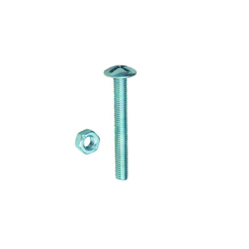 Boulon poêlier 8x40 mm Acier Zingué Boite x 100 VYNEX
