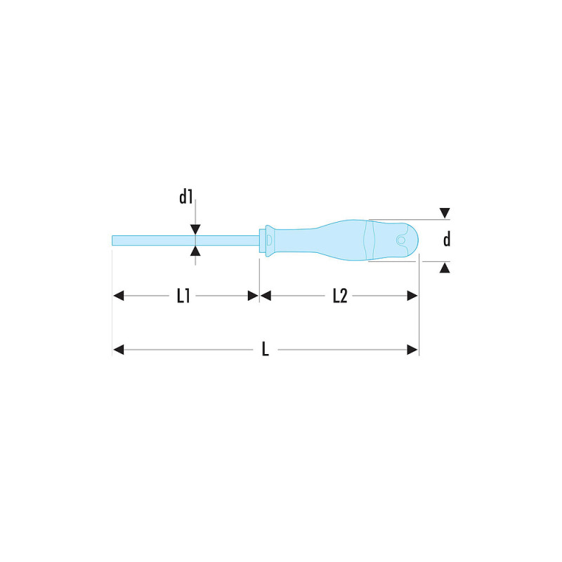 AT2.5X50 - Tournevis PROTWIST® pour vis à fente - lame fraisée