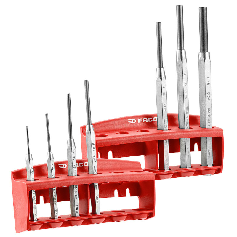 Jeu de 7 chasse goupilles de 2 à 10 mm-Sur support-FACOM 249.JS7