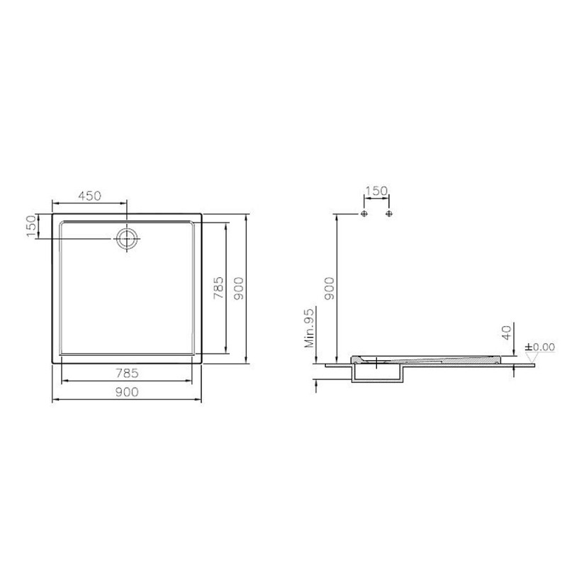 CASCADE REC. 90X90 ANTIGLISS