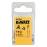 Boîte 5 embouts de vissage - qualité torsion - TORX 25 mm - T10