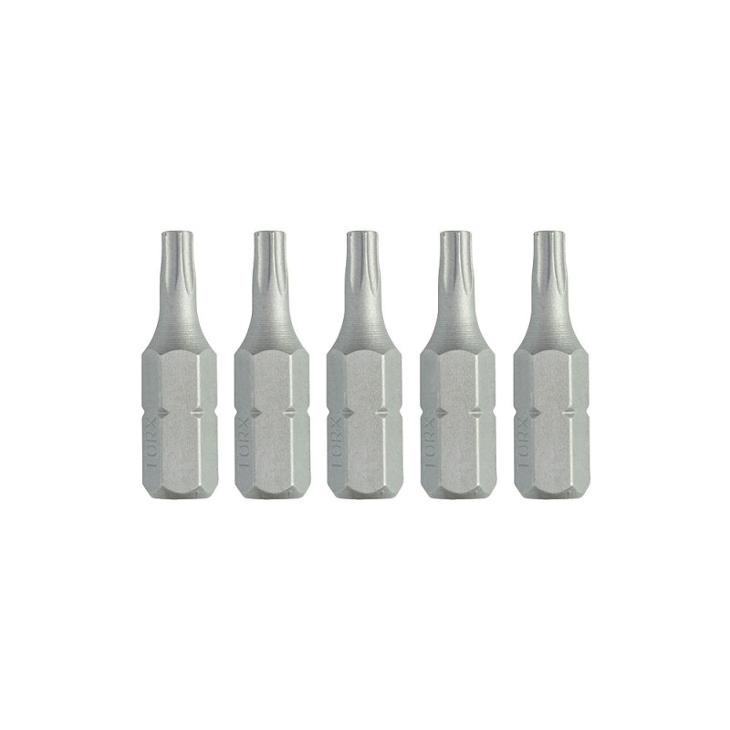 Boîte 5 embouts de vissage - qualité torsion - TORX 25 mm - T20