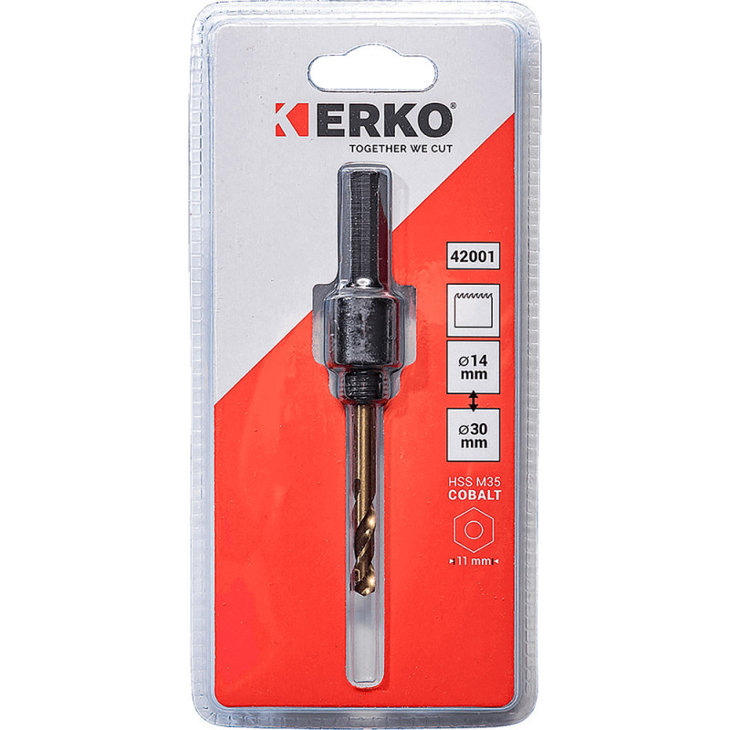 ARBRE ERKO 42001 POUR TREPANS 14 A 30MM