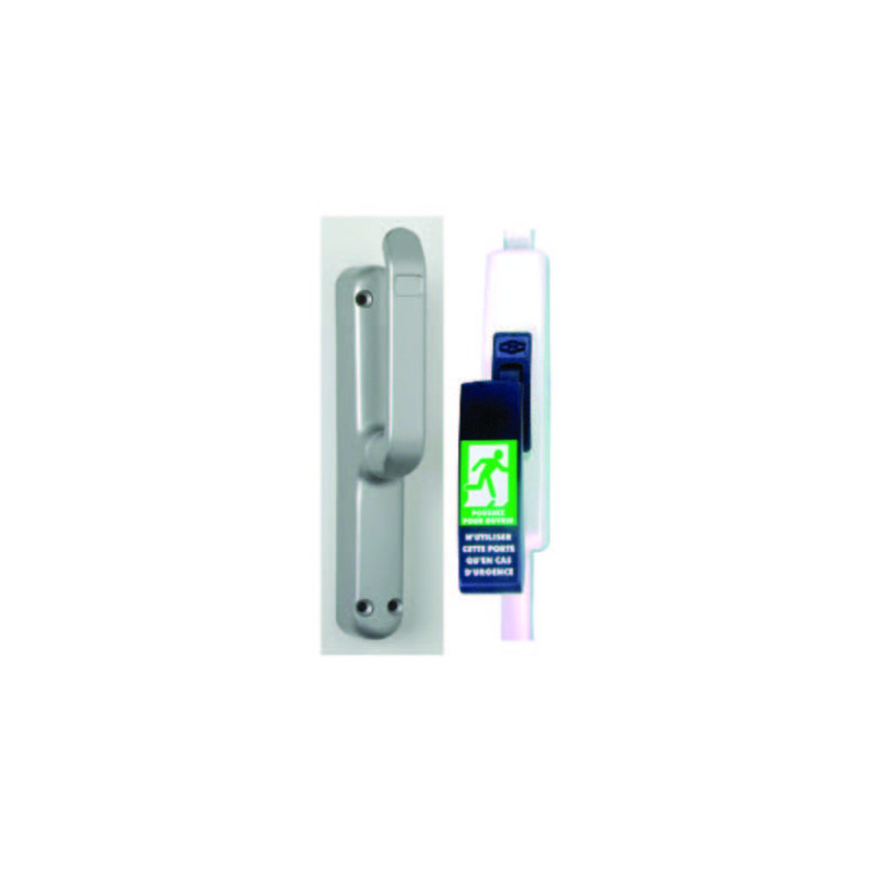 CREMONE POMPIER ROTATIVE AVEC TRINGLE BLANC