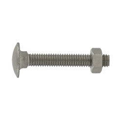 Boulon tête ronde collet carré inox A2 6x70 - coque x15