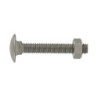 Boulon tête ronde collet carré inox A2 6x60 - coque x15