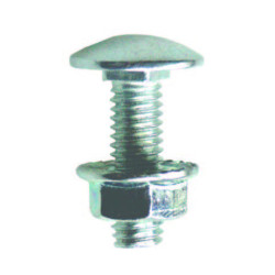 Boulon tête ronde collet carré 10x80 mm Acier Zingué Boite x 50 VYNEX