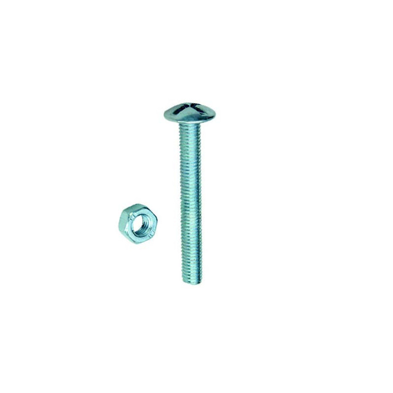 Boulon poêlier 6x50 mm Acier Zingué Boite x 200 VYNEX