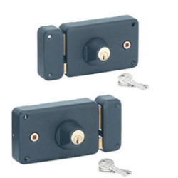 SERRURE APPLIQUE H140 GAUCHE TIRANT AVEC CYLINDRE22 A FOUILLOT