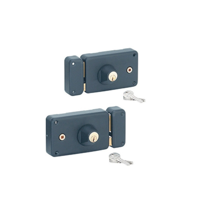 SERRURE APPLIQUE H140 GAUCHE TIRANT AVEC CYLINDRE22 A FOUILLOT