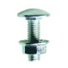 Boulon tête ronde collet carré 10x50 mm Acier Zingué Boite x 50 VYNEX