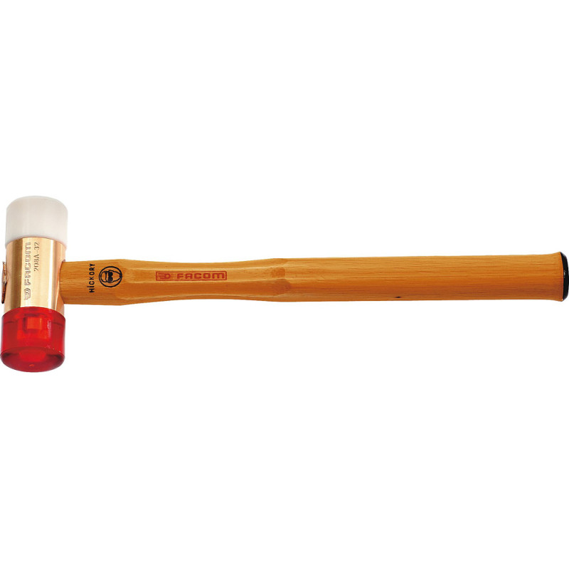 Massette embouts interchangeables. manche bois. tête 32 mm-FACOM 207A.32CB