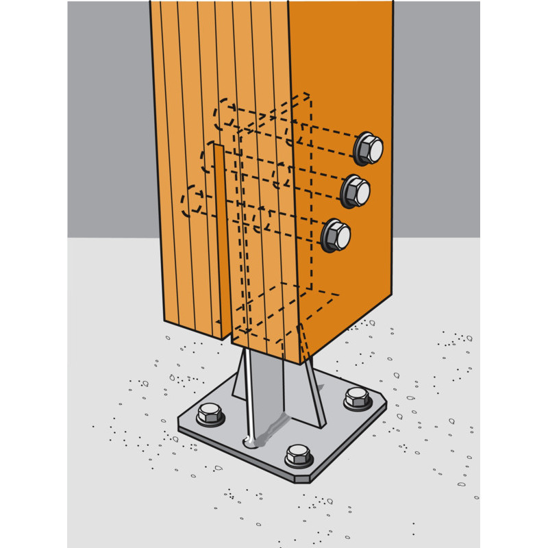 PIED DE POTEAU TYPE SDT HT 230