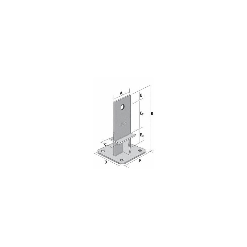 PIED DE POTEAU TYPE SDT HT 230