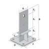 PIED DE POTEAU TYPE SDT HT 230
