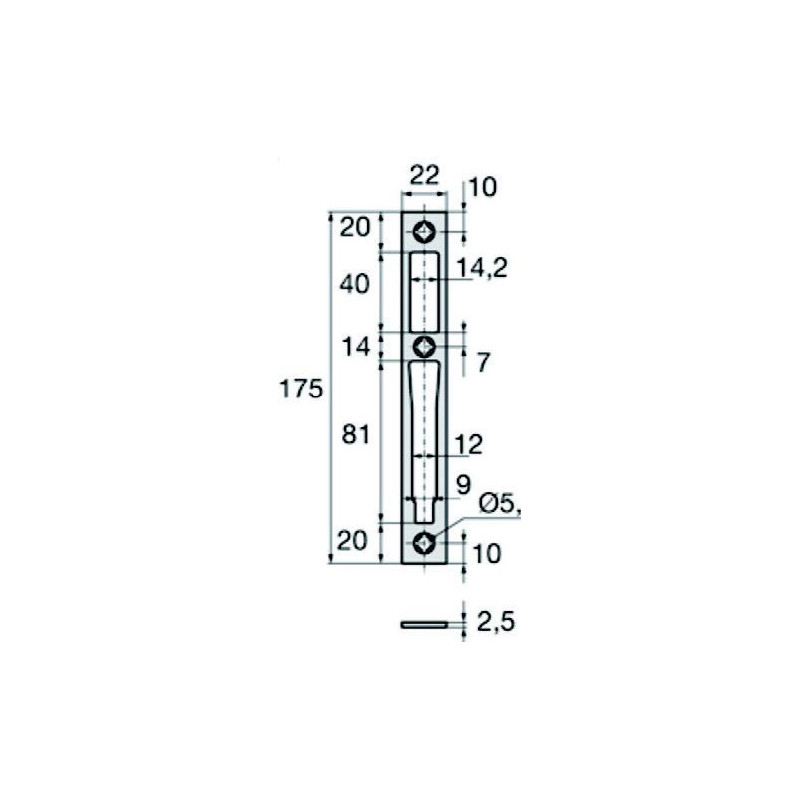 GACHE CENTRALE INOX 175 STREMLER