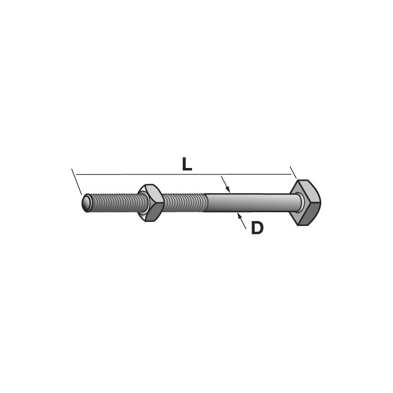 BOULON TETE HEXA D12 LG240 HDG