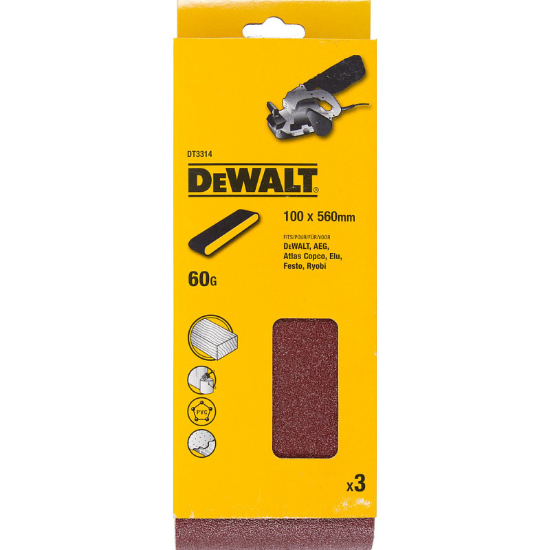Abrasif pour ponceuses à bande bois - peinture - métal grain 60 - 100 x 560 mm