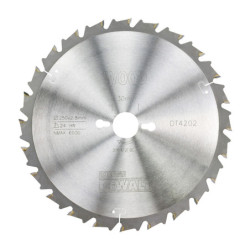 Lame de scie radiale 250 x 30.4mm. 24 dents. angle d'attaque 10. épaisseur 1.8mm