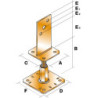 PIED DE POTEAU EN AME REGLABLE HT320