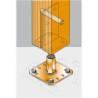PIED DE POTEAU EN AME REGLABLE HT320