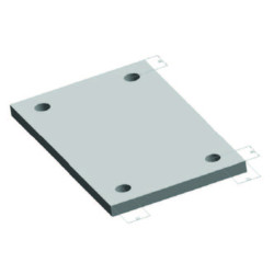 PLATINE 200X150X10MM GALVA 4TR