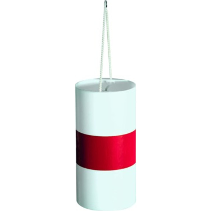 FARDIER CYLINDRIQUE BLANC AVEC BANDE RETRO ROUGE