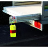 FARDIER CYLINDRIQUE BLANC AVEC BANDE RETRO ROUGE