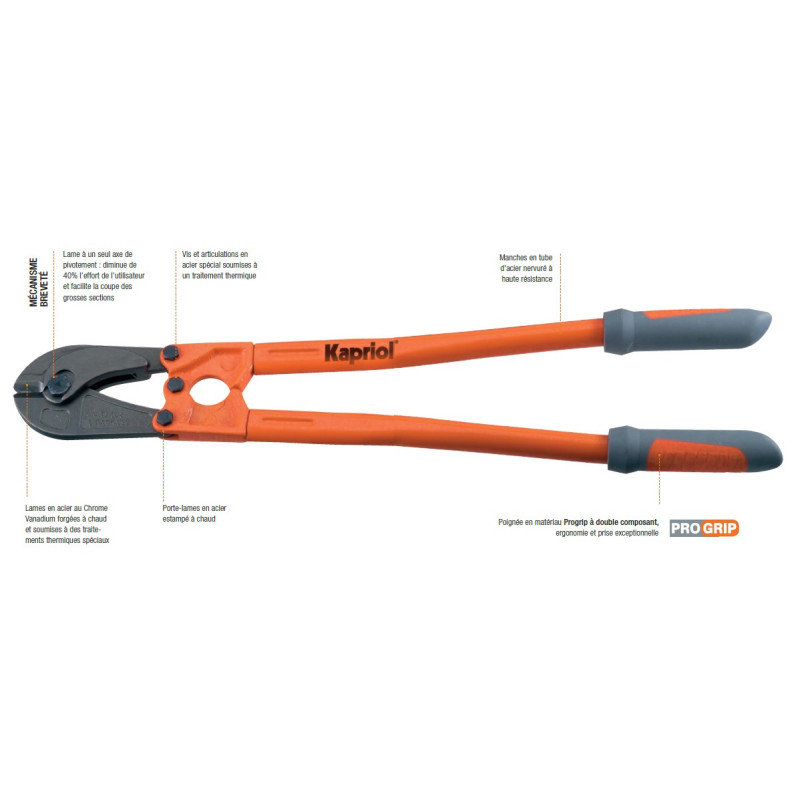 COUPE BOULON 750 KAPRIOL TUBULAIRE PRO