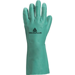 GANTS NITRILE FLOQUE VERT T10-11