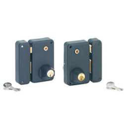 SERRURE APPLIQUE V130 GAUCHE POUSSANT AVEC CYLINDRE22 A FOUILLOT