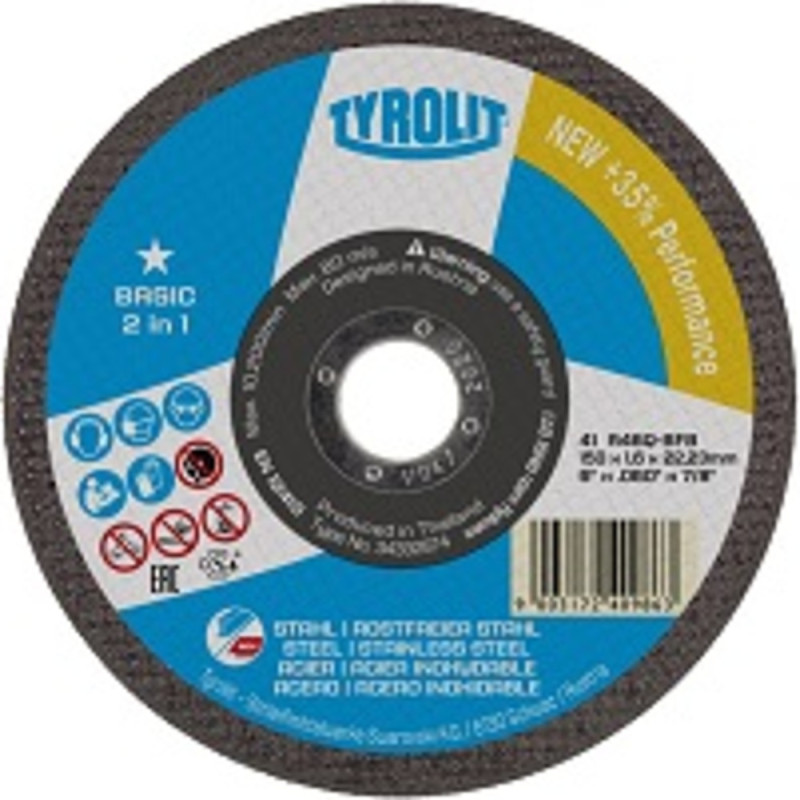 Disque à tronçonner 41C 115x1.6x22.23 A46Q-BFB