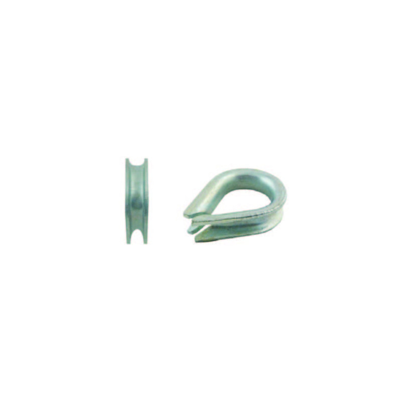 COSSE COEUR 4MM ACIER ZINGUE LOT DE 4