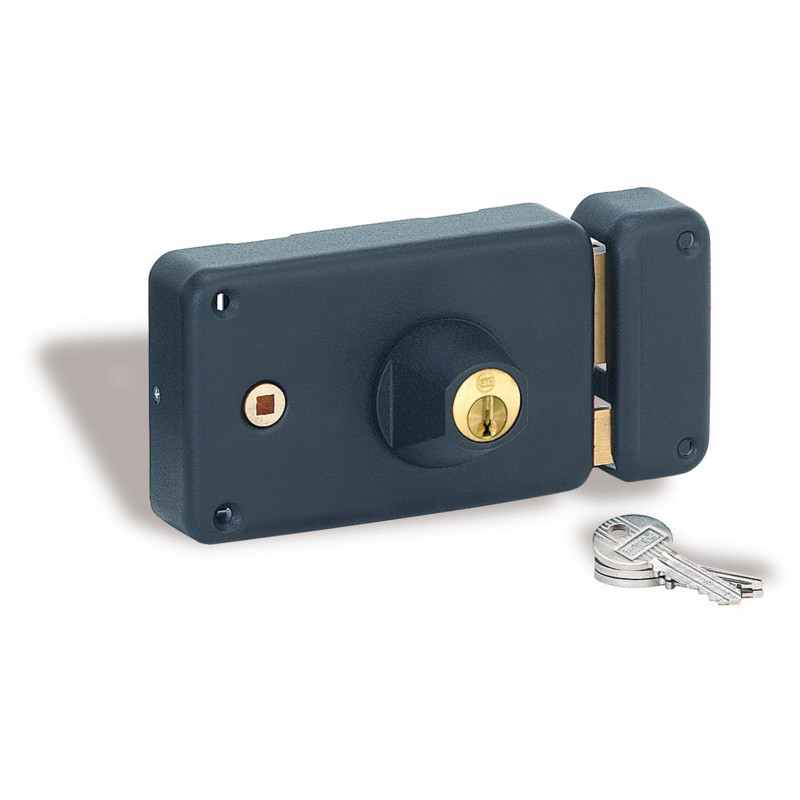 SERRURE APPLIQUE H140 DROITE TIRANT AVEC CYLINDRE22 A FOUILLOT