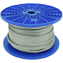 CABLE ACIER TYPE AVIATION D6.0MM BOBINE 200M