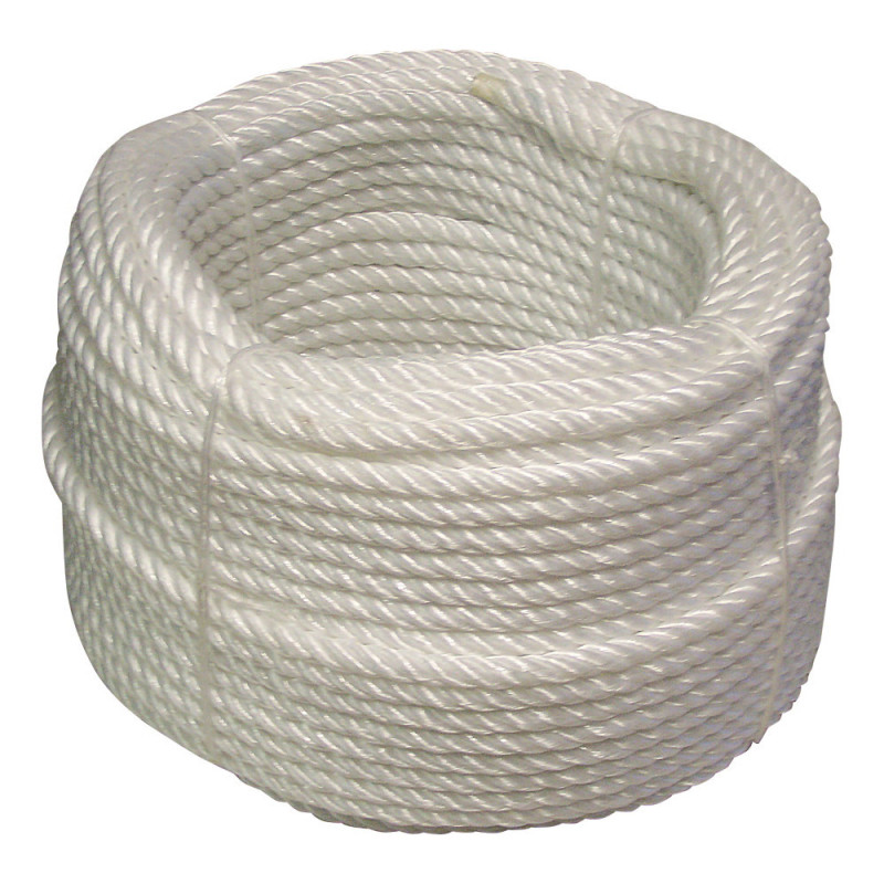 CORDE POLYPROPYLENE D8 BLANC COURONNE DE 100M
