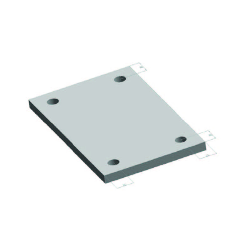 PLATINE 150X150X10MM GALVA 4TR